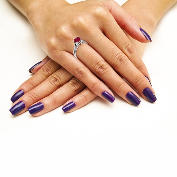 SOLID GOLD SOLITAIRE RING WITH NATURAL RUBY - Picture 2 of 5